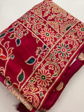 Soft Pashmina silk sarees with white weaving, all over design and self blouse with butti and border 🌹  -AU2