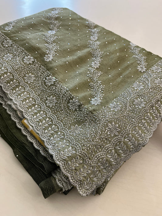 Tussar Work fancy saree-1016