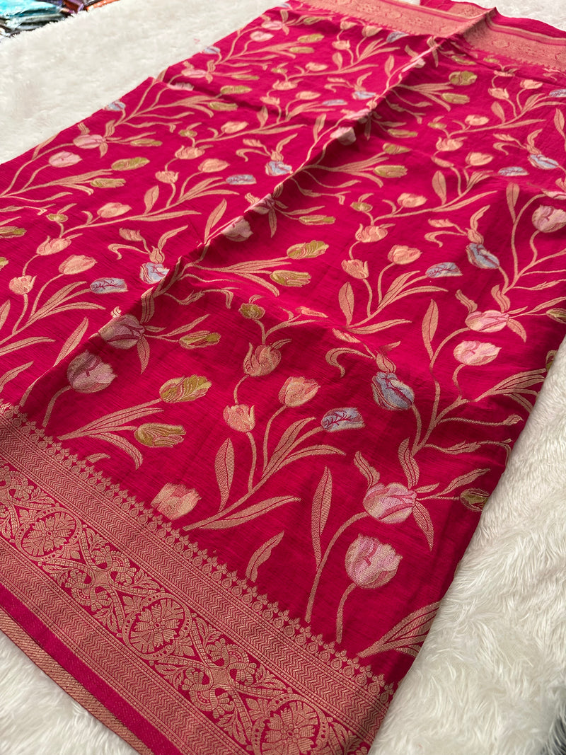 Tulips Linen Premium Saree-M13