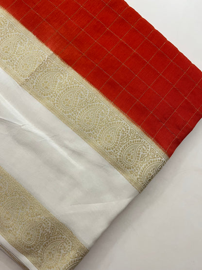 Dupion silk saree