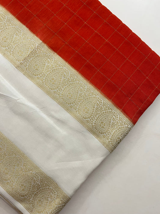Dupion silk saree