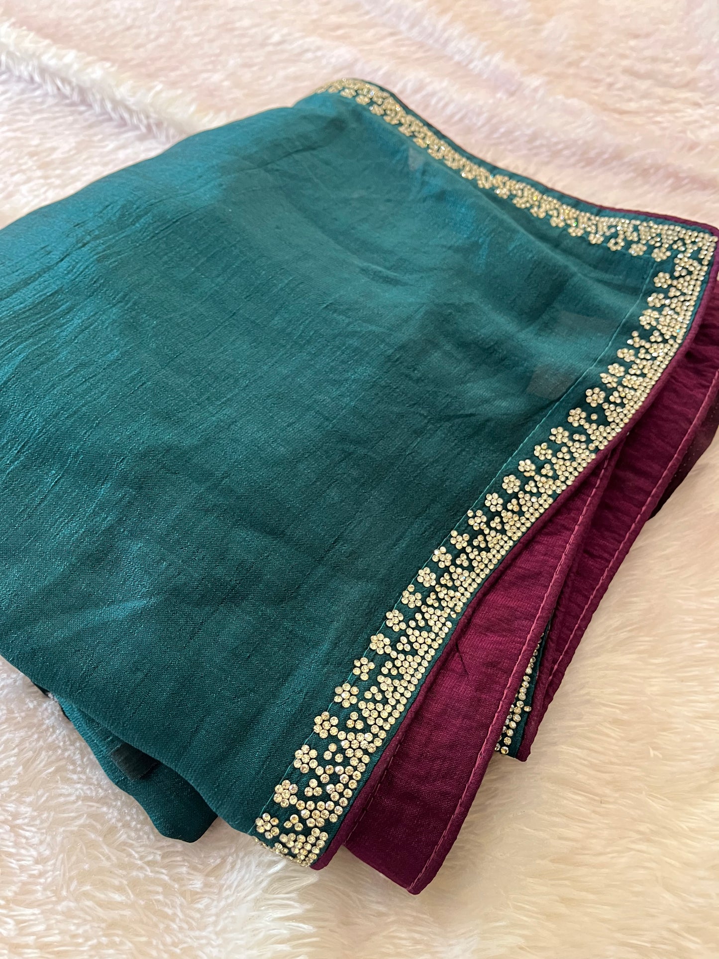 Tussar Fancy Stone Work