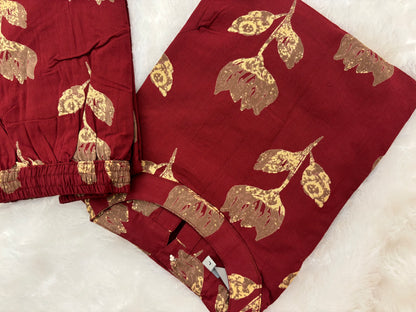 Cotton Co Ords Top & Bottom