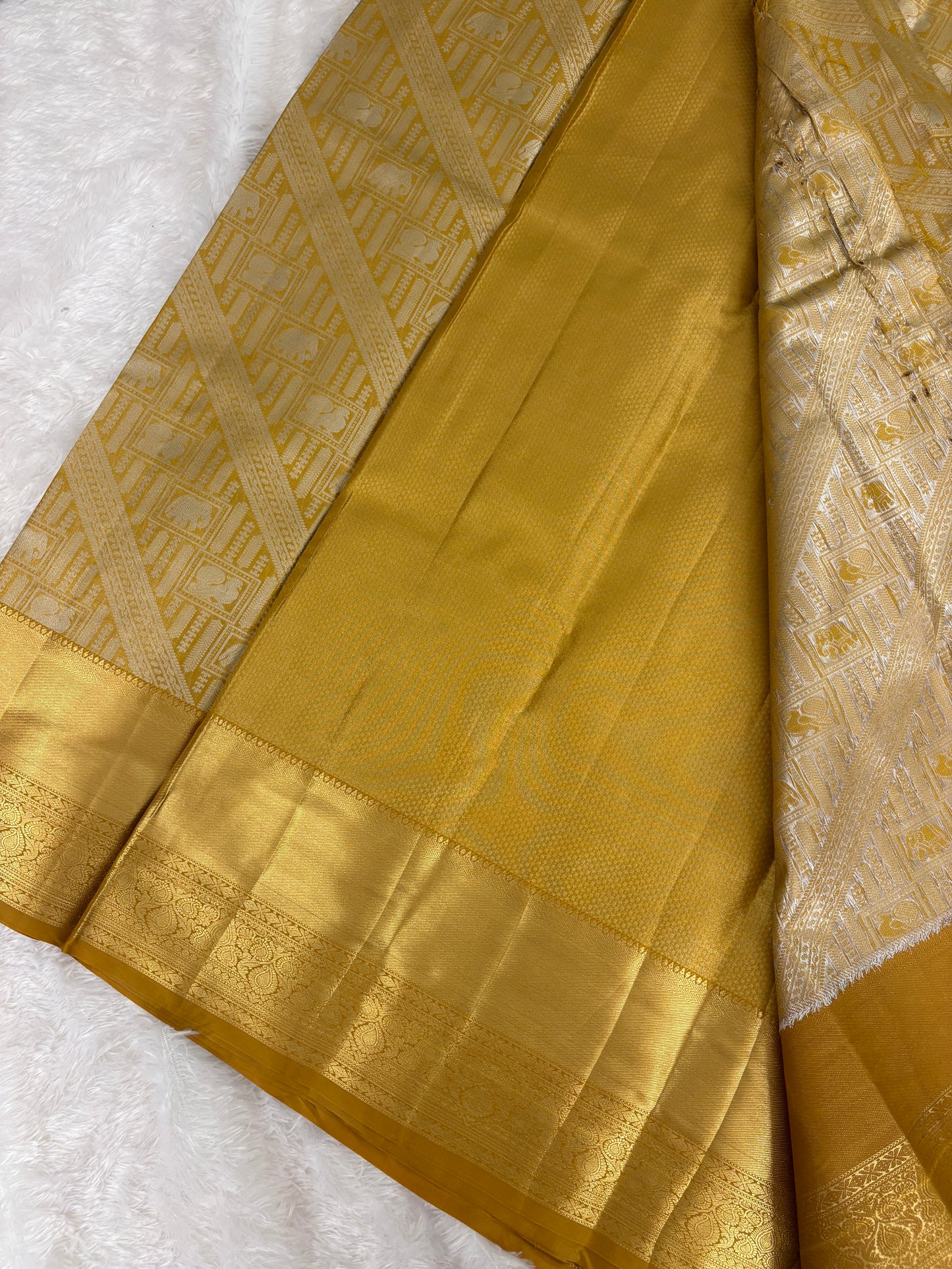 Golden Tissue Semi Silk Saree