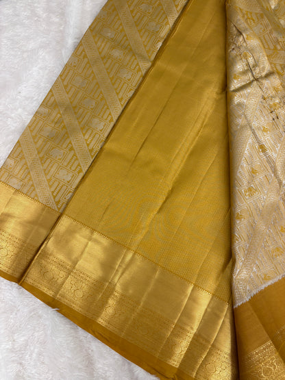 Golden Tissue Semi Silk Saree