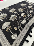 Pure Banarsi Crepe Silk Saree,, silver and gold weaving all over 🌹-AU15