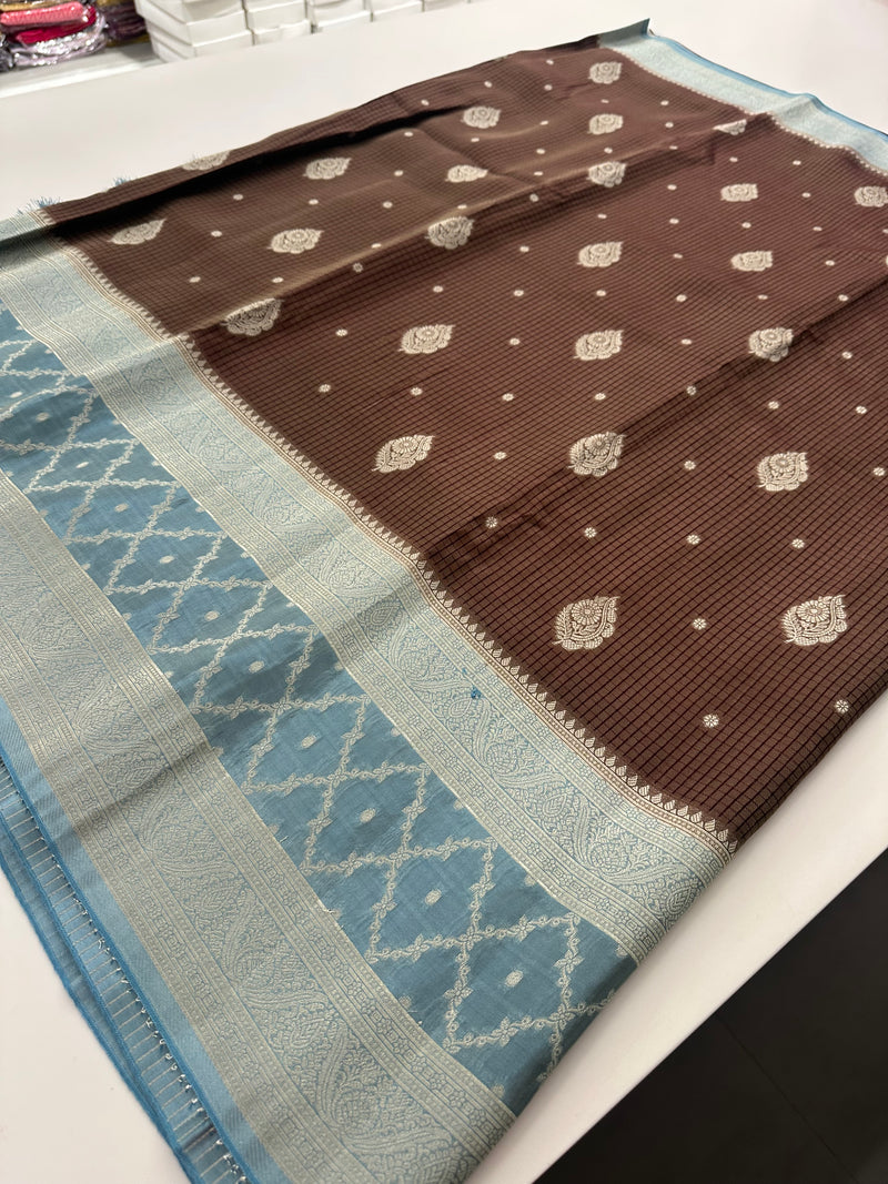 Traditional South Indian Style Crafred Pure Viscose Saree Distinguished by intricate weaving🌹 -JU15