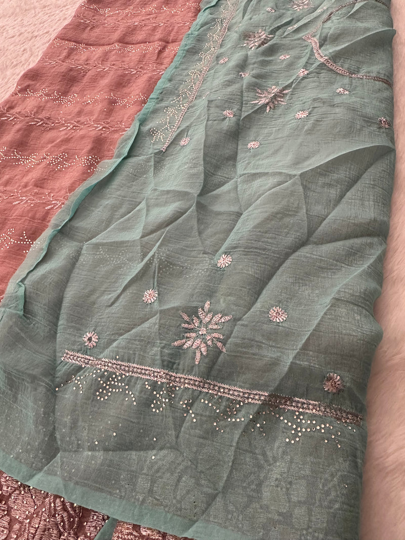 Work Organza Saree-JU12
