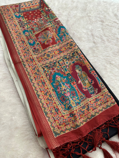 Kalamkari Tussar Fancy-M10