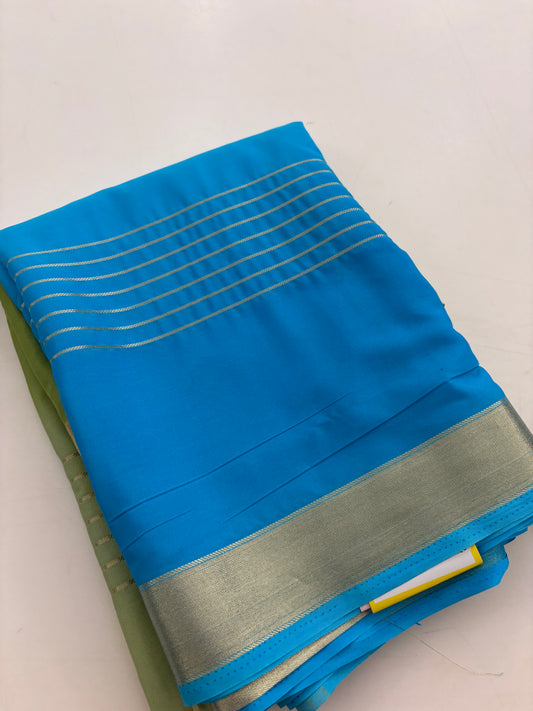 Multi color dyed premium crape silk