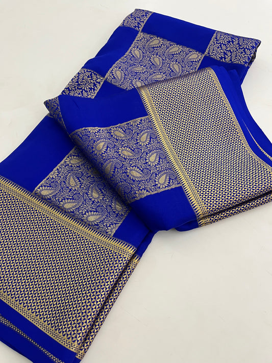 23 Pure mysore crape silk