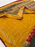Crush Patola Bandhini Saree – Red X Yellow AU24