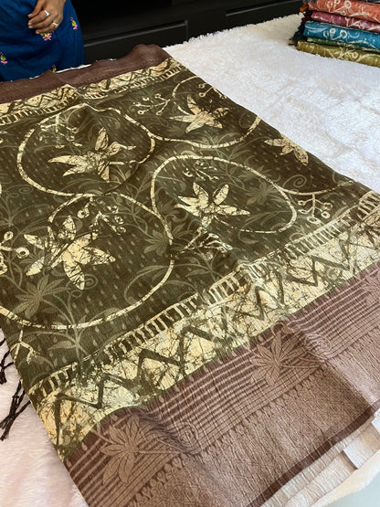 Printed Tussar Fancy