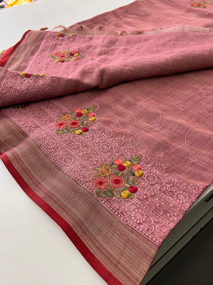 Designer linen Fancy Embroidery Buttas