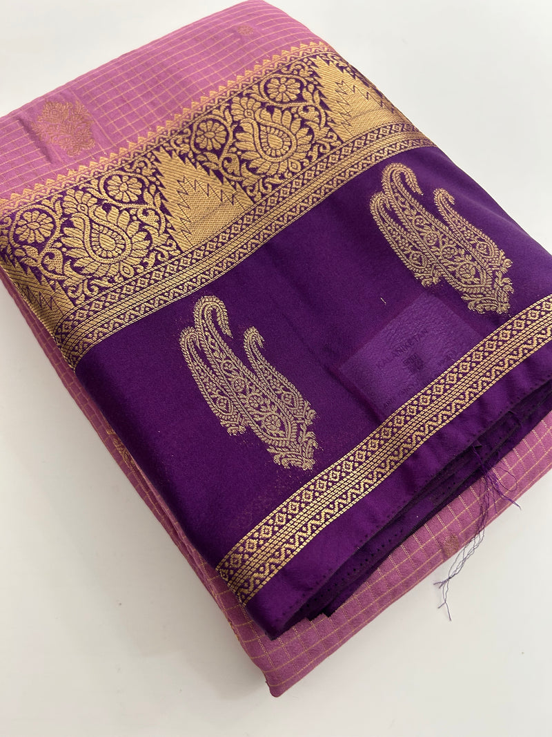 Semi Mysore Silk Saree-JU31
