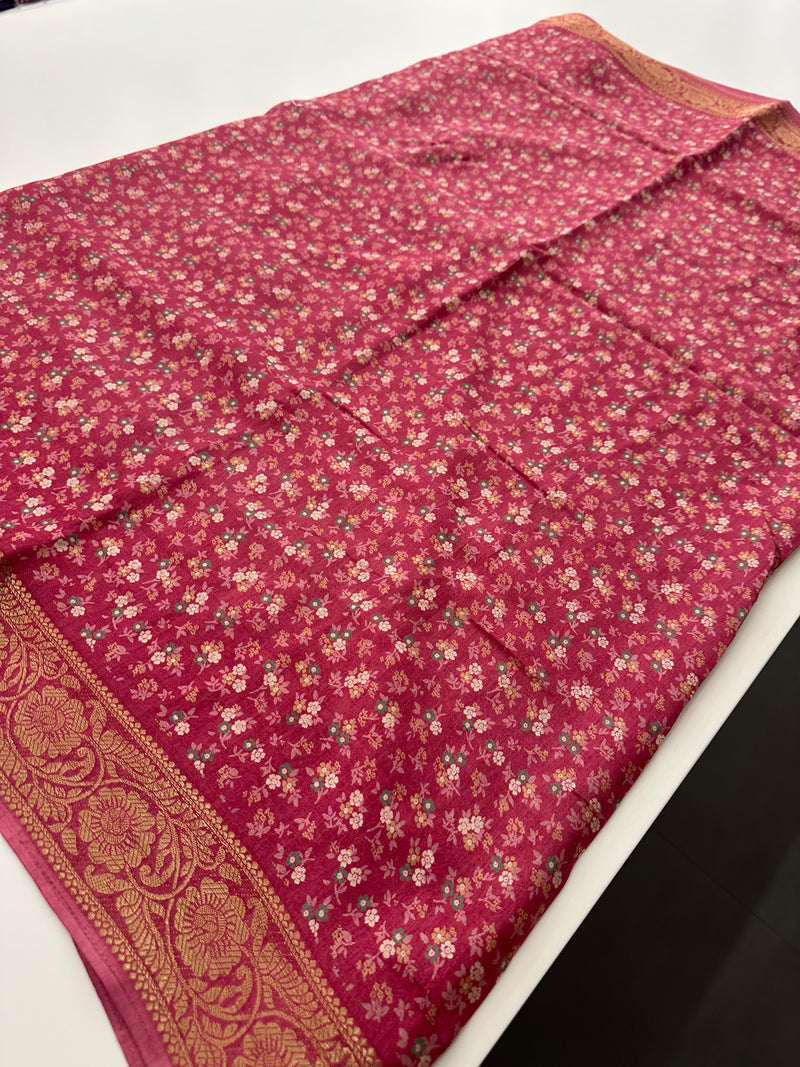 Crepe Chiffon small flower prints -AU3