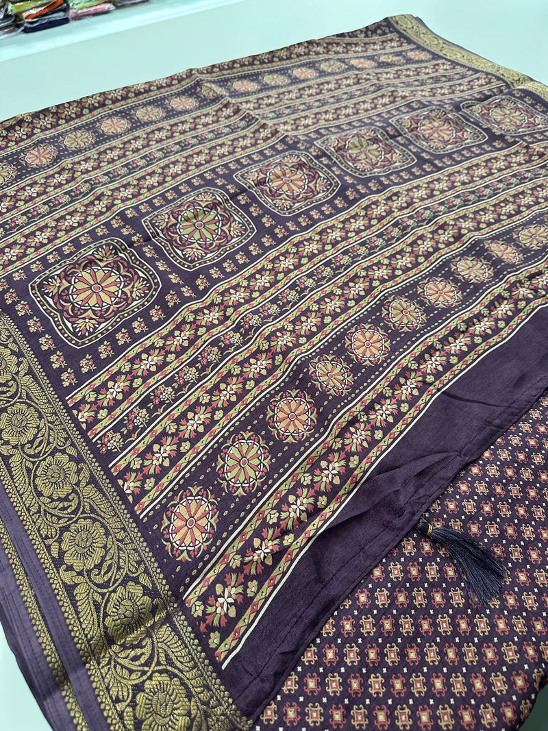 Crepe Chiffon small flower prints -AU3