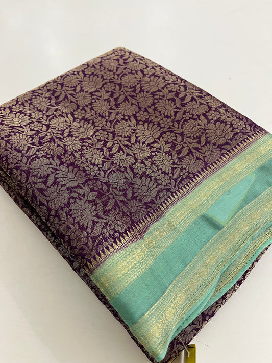 Brocade Banarasi soft silk