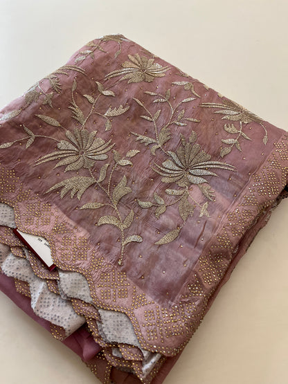 Embroidery work fancy saree