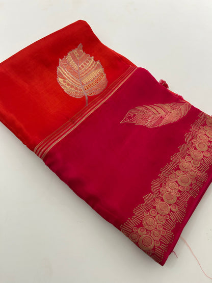 Designer Chinnon Faded Saree-M17