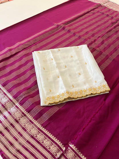 Semi Mysore silk premium