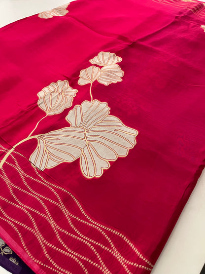 Chinnon Silk Premium Lily Green x Red-1121