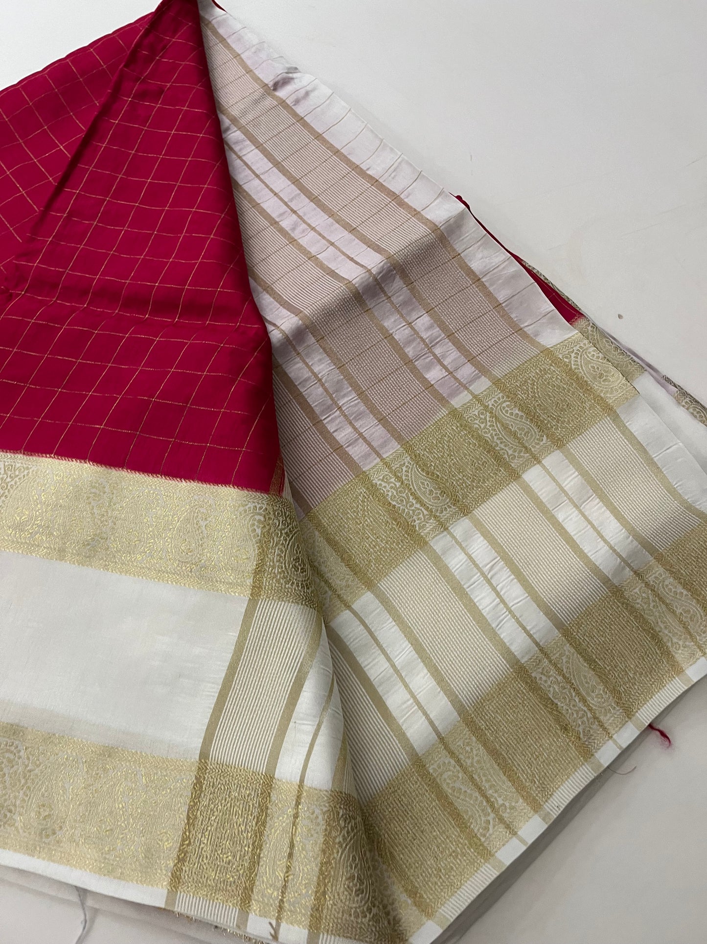 Dupion silk saree