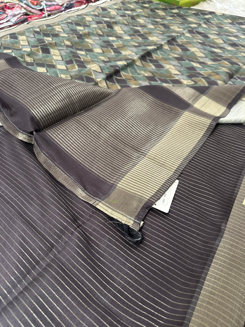 Printed Tussar Silk-M14