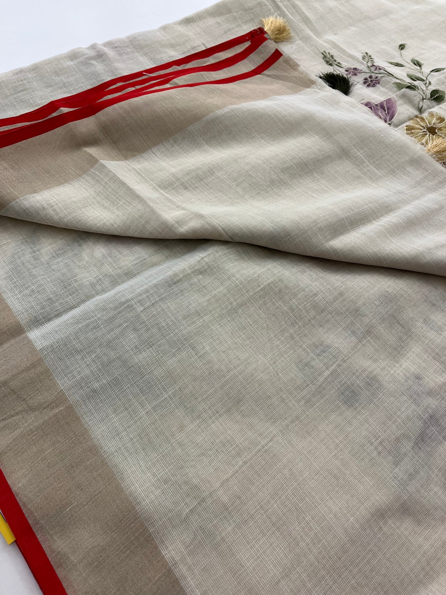 Linen design embroidery work