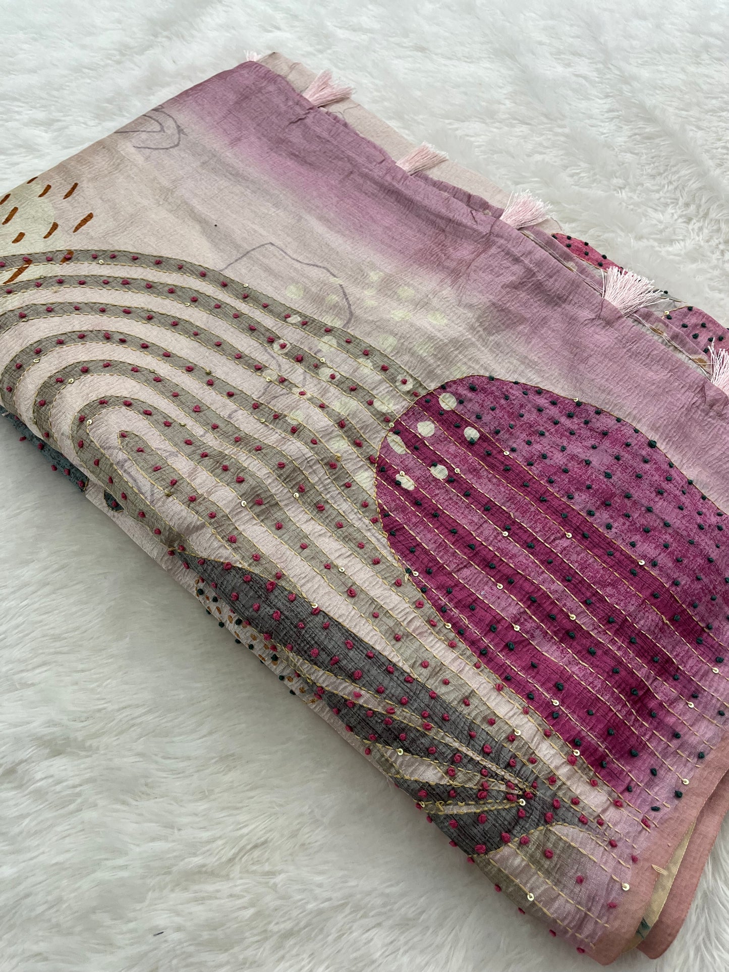 Knot Work Fancy Saree-F17