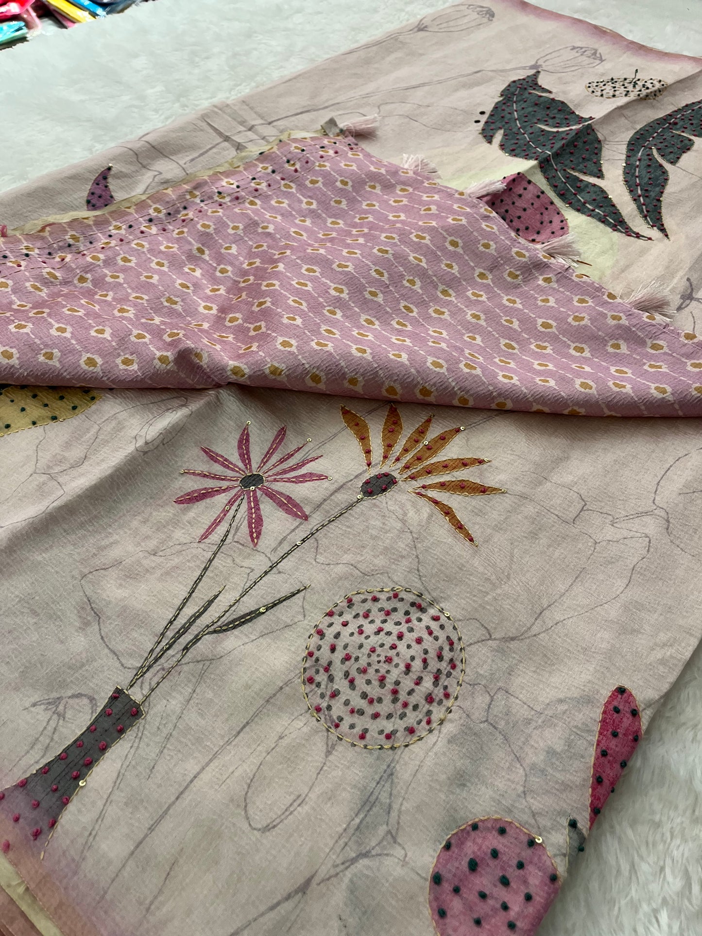 Knot Work Fancy Saree-F17