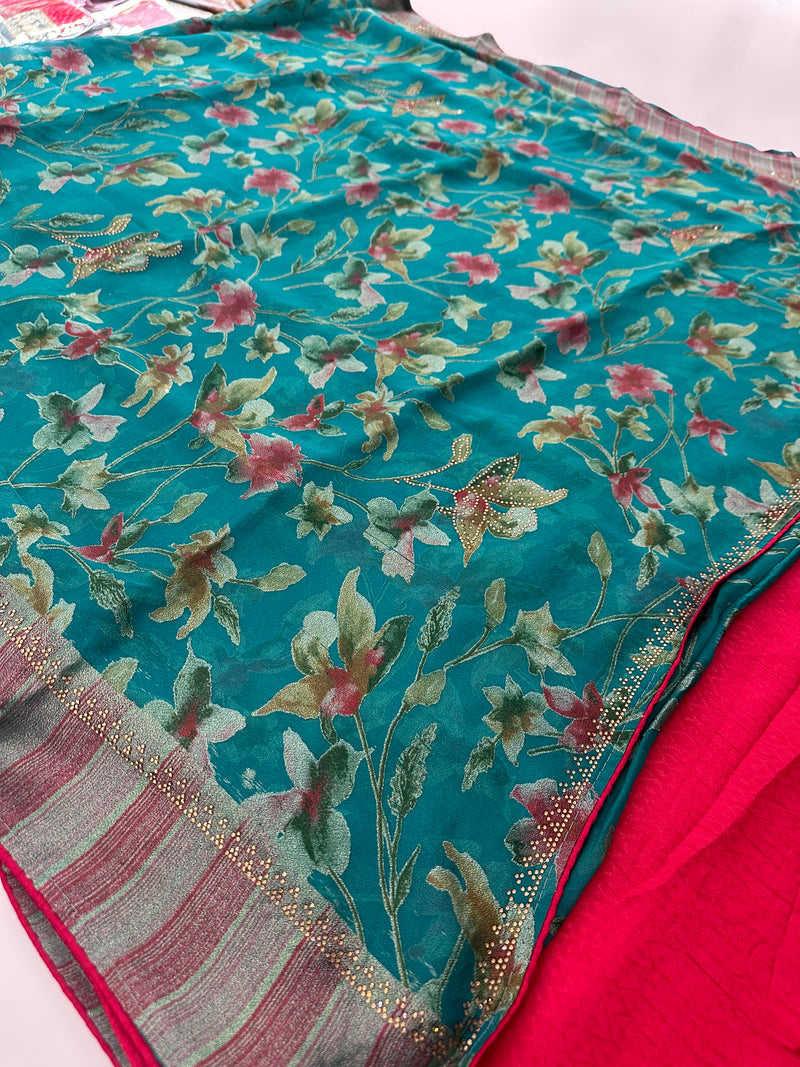 Brosso Fancy Saree New-(JU1)