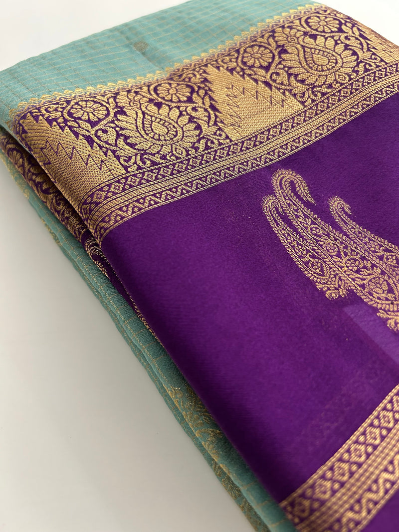 Semi Mysore Silk Saree-JU31