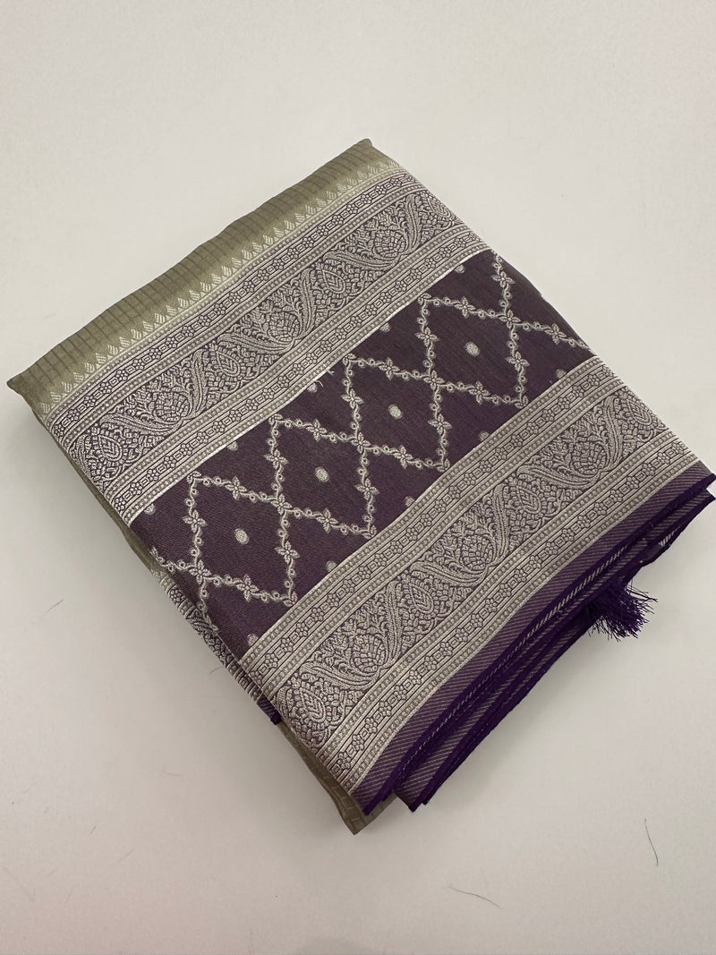 Crape Viscose Fancy Sarees-AU4