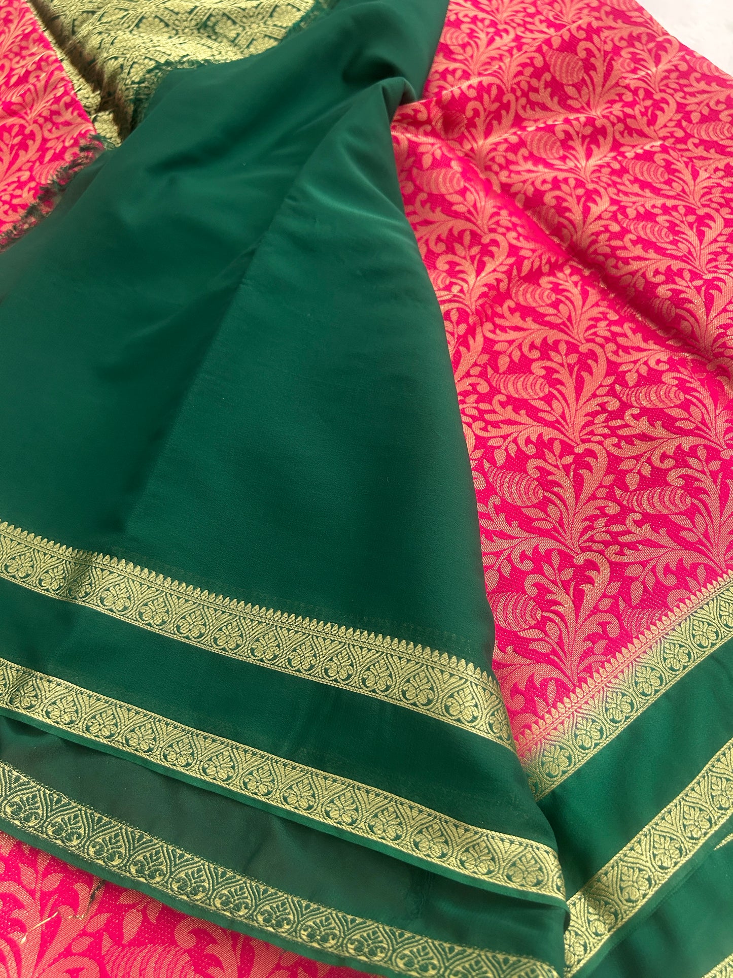 Brocade Style Semi Mysore Silk