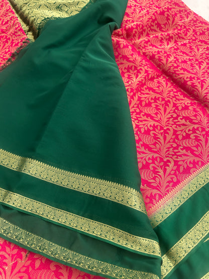 Brocade Style Semi Mysore Silk