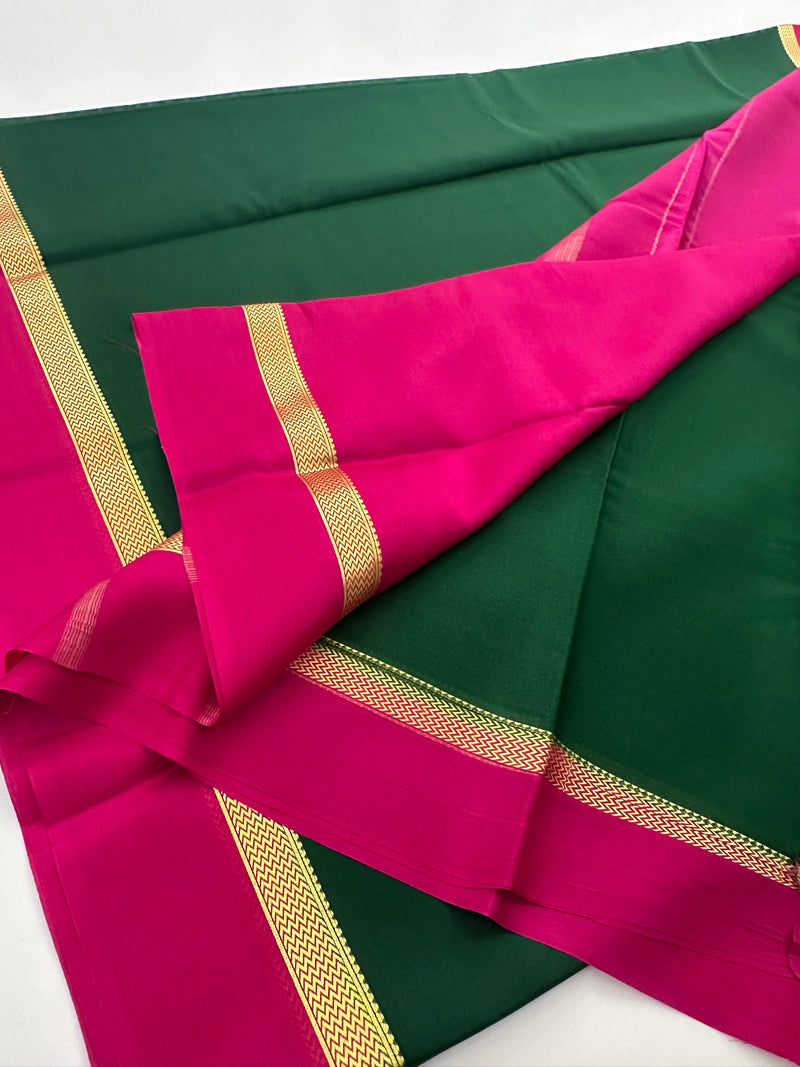 80GSM PURE CRAPE MYSORE SILK SAREE- JU28