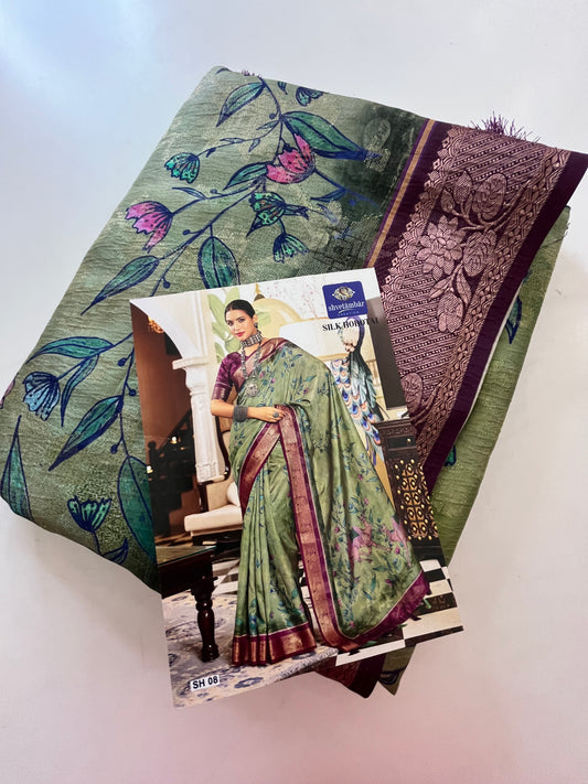 Printed Tussar fancy