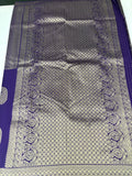NAVY BLUE TUSSAR DESIGNER SAREE-J25