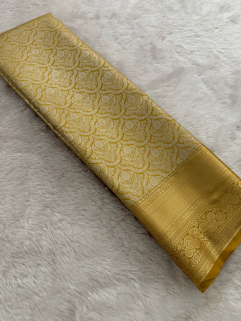 Tissue Semi Kanjeevaram Silk Gold-A30