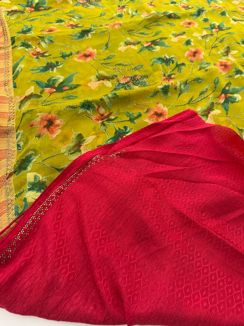 Brosso Fancy Saree New-(JU1)