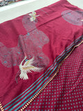 Flamingo Weaving Tussar Fancy Saree
-J29