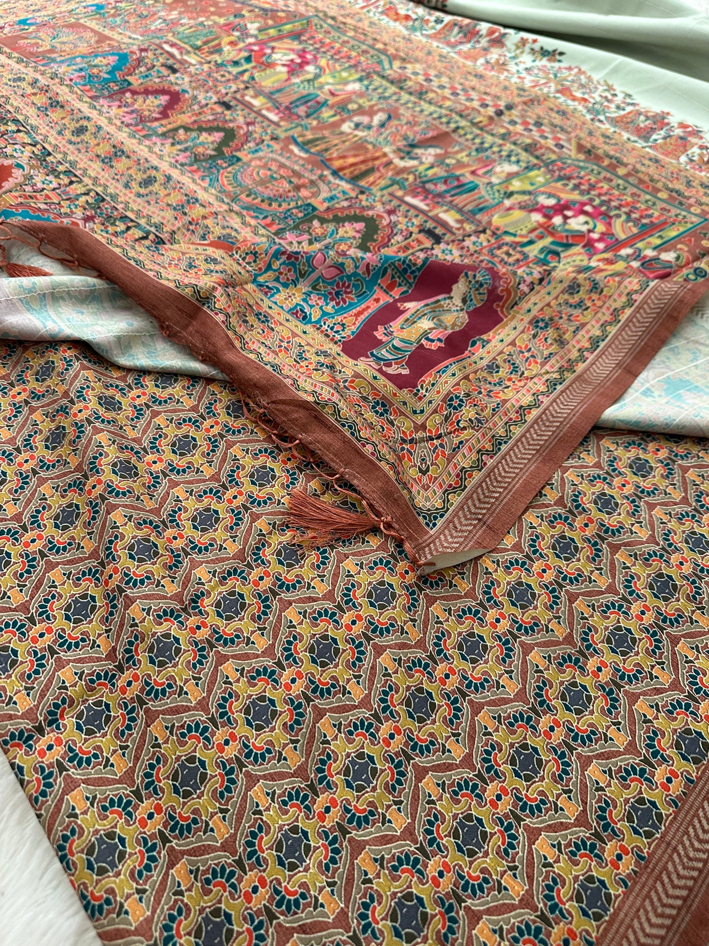 Kalamkari Tussar Fancy-M10