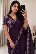 Rangoli silk  Saree with Multi Emrodiry sequins Work With Embroidery Beautiful blouse 😍