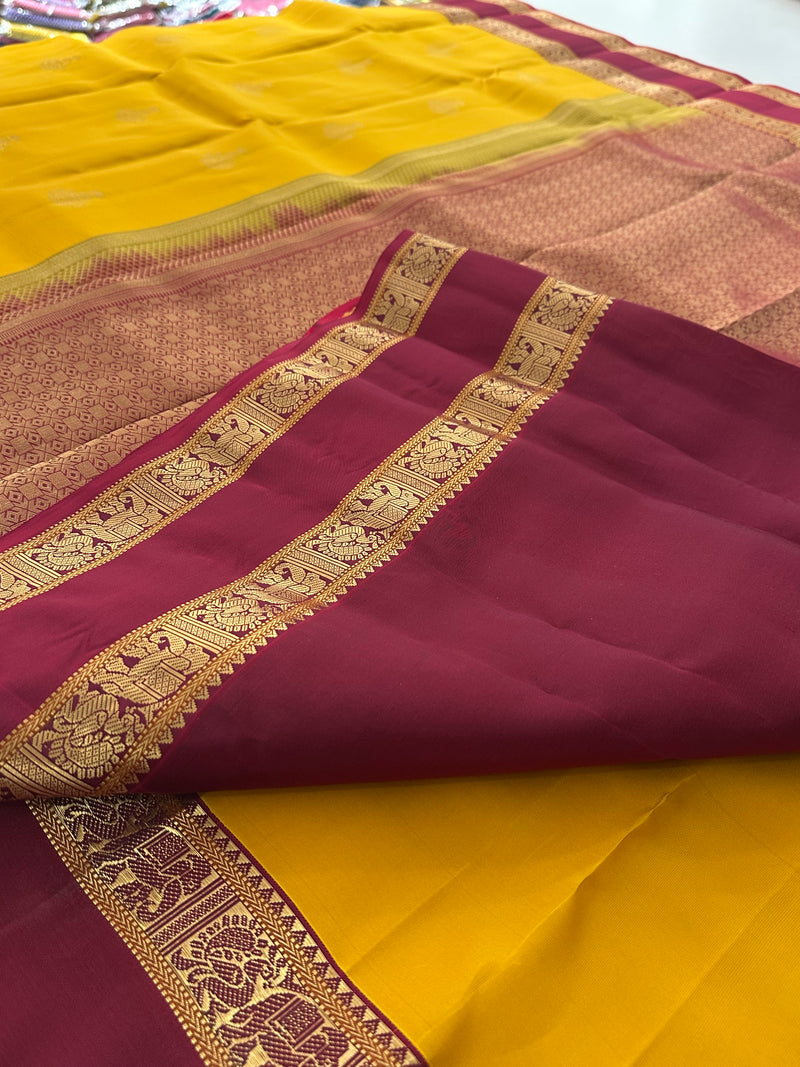 Self Kanchi Silk Sarees🌹-AU14