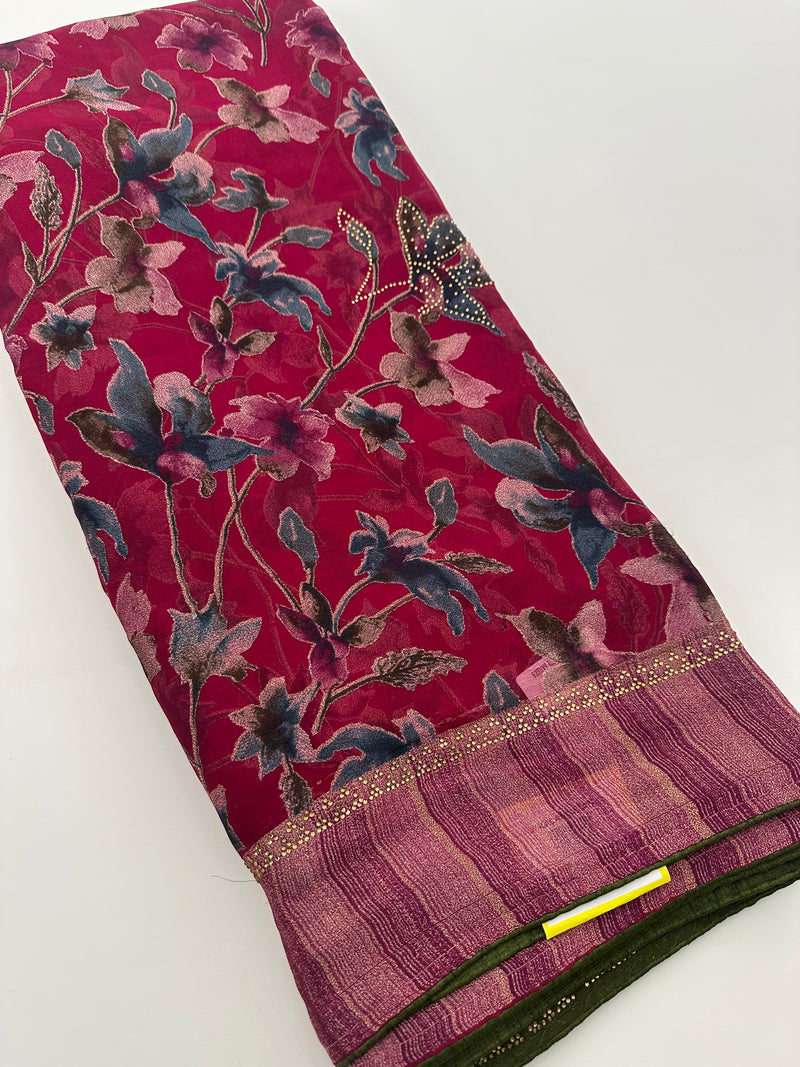 Brosso Fancy Saree New-(JU1)