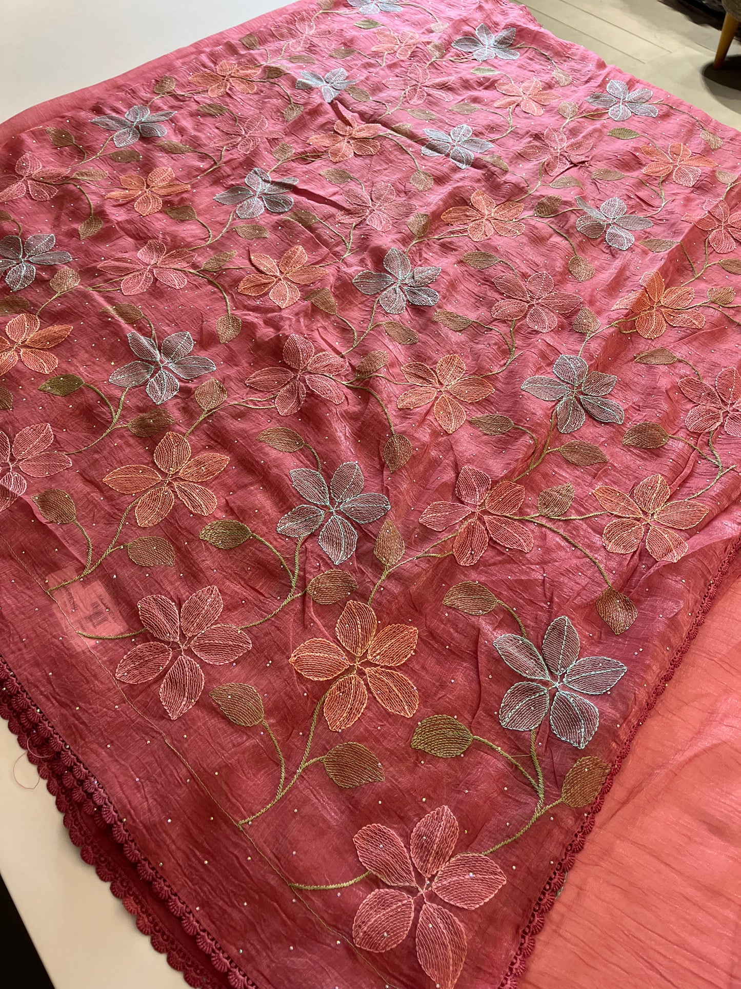 Soft organza fancy saree