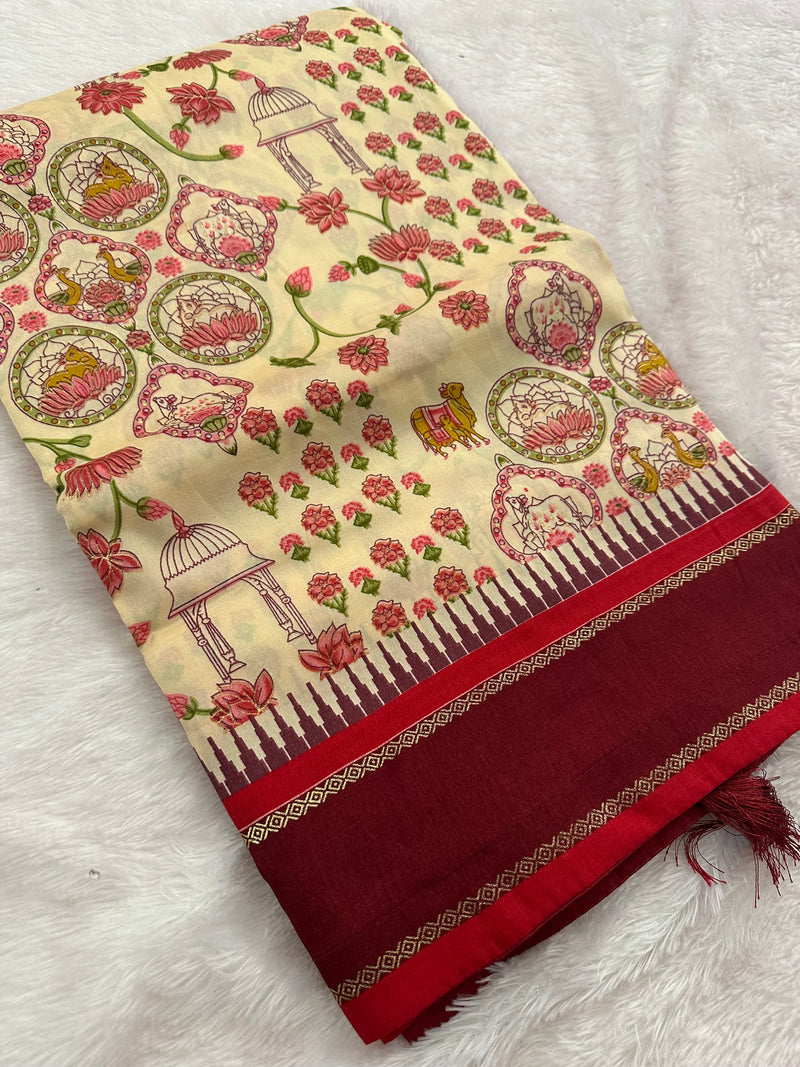 Pichwai Silk Printed-JU3