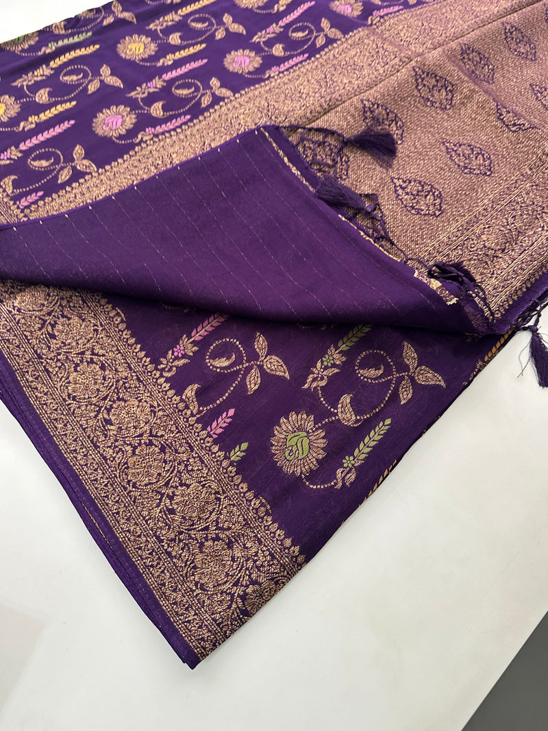 Premium Jute Tussar Fancy Saree-J9
