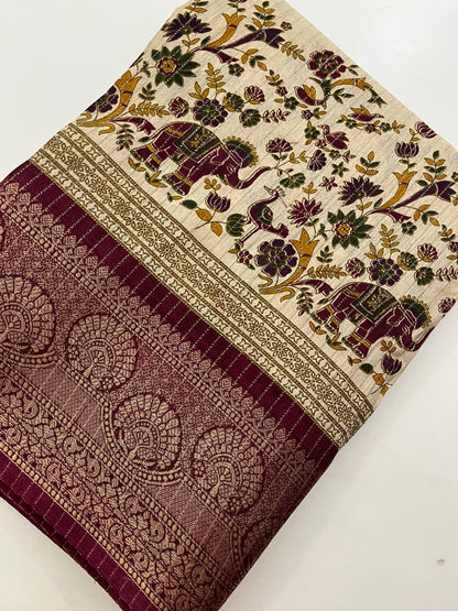 Tussar Zari Lines